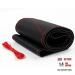 Autoxbert Sports Style Hand Sew Steering Wheel Cover Microfiber Leather Car Red. Fixed Price $22.20.