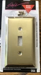 Amerelle Century Polished Brass Toggle Wall Plate Gang Stamped Steel 163TBR. Fixed Price $6.95.