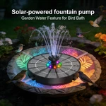 Led Solar Powered Fountain With Built-in Battery, Upgraded Pump. Fixed Price $18.20.