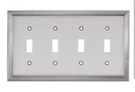 New Allen + Roth Quad Toggle Satin Nickel Zinc Light Switch Plate. Fixed Price $10.25.