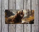 Grizzly Bear Novelty License Plate. Fixed Price $14.95.