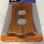Vintage Outlet Cover Wallplate Amerelle Wood Medium Oak 1 Duplex New. Fixed Price $10.00.