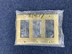Leviton Brass Metal 3-GANG Decora/rocker Switch Wall Plate 81411.. Fixed Price $6.25.