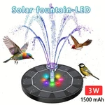 With 6 Nozzles 3W Solar Fountain Pump Water 8 Led Built-in 1500MAH Battery. Fixed Price $19.99.