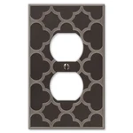 Amerelle Estonia Quatrefoil Single Duplex Outlet Wall Plate Cover Nickel Finish. Fixed Price $10.65.