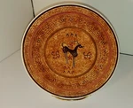Keramikos Athens Greece Wall Plate Tan With Brown And Red Deer 7-1/2". Fixed Price $13.77.