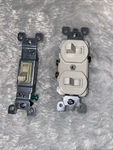Leviton 045-5224 Almond Dble Wall Light Switch Duplex 15A And Single. Fixed Price $14.50.