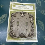 Vintage Grants Brass Ornate Metal Wall Plate Cover Double Switch Usa Nos Nip. Fixed Price $20.00.