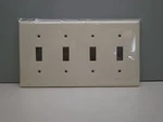 Premier Four 4-GANG Toggle Light Switch Cover Almond. Fixed Price $7.99.