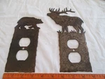 Double Electric Outlet Cover Duplex Wall Plates Cabin Lodge Decor.. Fixed Price $28.00.