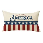 God Bless America Lumbar Pillow Cover Patriotic Religious 4TH Of July Home Decor. Fixed Price $11.03.