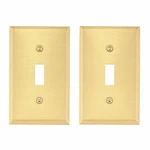 Brushed Brass 2 Piece Toggle Switch Plate Wall Mount Renovators Supply. Fixed Price $30.99.