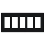 Lutron Midnight (black) SC-5-MN 5-GANG Wallplate. Fixed Price $35.00.