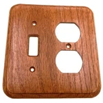 Vintage Amerock Accents Switch With Duplex Outlet Plate Solid Oak 52237. Fixed Price $14.38.