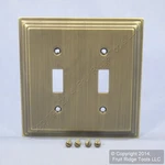Leviton Brushed Midway Stepped Brass Plated Switch Cover Wallplate 89609-STB. Fixed Price $5.50.