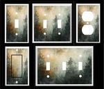 Mystic Forest Trees Earth Tones Light Switch Cover Plate Outlets Pick. Fixed Price $7.79.