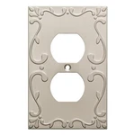 W35071-SNC Classic Lace Single Duplex Outlet Cover Plate Satin Nickel. Fixed Price $11.65.