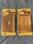 2 Allen Roth Polished Chrome Silver Tone Single Toggle Light Switch Wall Plates. Fixed Price $12.95.