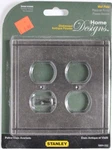 Stanley Steel Distressed Antique Pewter Dual Duplex Wall Plate S804-252 #94E. Fixed Price $9.99.