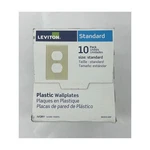 Leviton 10 Pack Ivory Plastic Duplex Wallplates Standard Size 86003-IMP. Fixed Price $16.19.