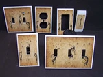 Southwest Kokopelli Brown Shades Light Switch Cover Plate Or Outlet. Fixed Price $7.49.