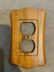 Classic 2 Outlet Wood Wall Plate Light Oak Amertac- Golden Honey. Fixed Price $8.97.