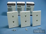 12 Leviton White Duplex Jack Wallplates Telephone C0254-W. Fixed Price $20.89.
