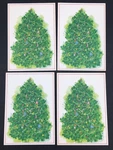Lot Of Decorated Christmas Tree Holiday Greetings Art Postcard Unp 4X6. Fixed Price $6.99.