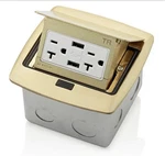 Leviton Pop-up Floor Box With Usb Charger Brass (PFUS1-BR). Fixed Price $69.99.
