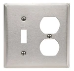 Lot Of Leviton 84005 2 Gang Toggle Outlet Wall Cover Stainless Steel Free Ship. Fixed Price $21.48.
