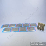 Leviton 89609-STB 2-GANG Brushed Brass Stepped Metal Switch Cover Wallplate 10PC. Fixed Price $66.49.