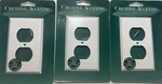 3 Creative Accents Duplex Outlet Wall Plate - White Steel 9WS108. Fixed Price $16.99.