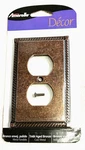 Amerelle Decor Georgian Aged Bronze Outlet Wall Plate New In Mfg Pkg. Fixed Price $6.00.