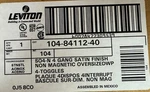 Leviton 104-84112-40 4-GANG Toggle Switch Cover Satin Steel ***free Shipping***. Fixed Price $18.00.