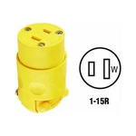 Leviton 115CV 15A 125V Cord Connector Outlet Polarized Plugs Yellow. Fixed Price $9.50.