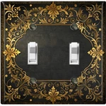 Metal Light Switch Outlet Cover Wall Plate Elegant Floral Frame Decor FME121. Fixed Price $18.89.