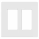New- Lutron CW-2-WH Claro 2-GANG Wall Plate White. Fixed Price $9.75.
