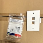 Leviton C22-41080-2WP 2-PORT 1-GANG White Gloss Plastic Wall Plate ( Qty 25). Fixed Price $35.00.