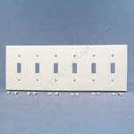 Leviton 80736-W White 6-GANG Toggle Unbreakable Nylon Standard Wallplate Cover. Fixed Price $16.14.