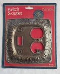 Nos Vtg Kirsch Switch Plate Outlet Cover Combination BF-146 Chateau Line. Fixed Price $17.50.