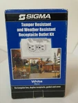Sigma Tamper Resistant And Weather Receptacle Outlet Kit, White, New .. Fixed Price $23.00.