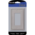 Amerelle 77RBN Metro Brushed Nickel Gray 1-GANG Die-cast Metal Rocker Wall Plate. Fixed Price $11.67.
