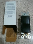 Leviton 5601-2ES Black 15 Amp 120/277V Decora Rocker Singlepole Quiet Switch. Fixed Price $10.00.