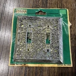 Vintage Edmar Creation Double Light Switch Cover Plate. Fixed Price $10.99.