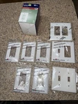 Lot 18 Cooper Leviton PJ26W White Unbreakable Single & Double Gang Wall Plate. Fixed Price $14.99.