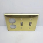 Mulberry 3-GANG 2 Toggle Switch/ 1 Duplex Wall Plate Cover Polished Brass #64543. Fixed Price $19.75.