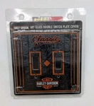 Harley Davidson Art Glass Double Light Switch Plate Cover Nos. Fixed Price $24.99.