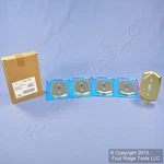 5 Leviton Brass Metal 1-GANG Cover Wall Switchplates 89601-CBR. Fixed Price $21.84.