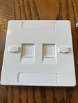 Black Box Hubbell Station Wall Plate 2 Gang, Port, White - Free Same Day Ship. Fixed Price $7.99.