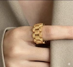 Plunder Design Macon Watch Band Ring Gold Plated Private Label Sz 9. Fixed Price $28.00.